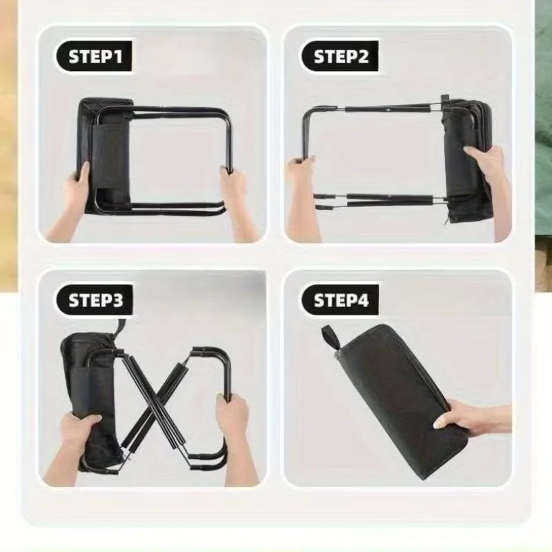 Портативный складной стул-рюкз – обзор и цена Foldable Backpack Small