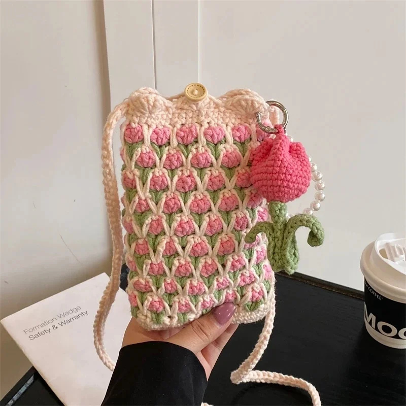 Вязаная крючком сумка-тюльпан  – обзор и цена Mini Backpack Purse