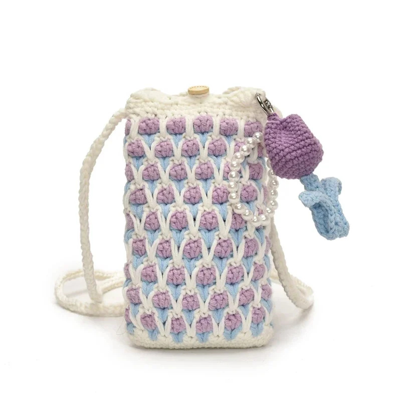 Вязаная крючком сумка-тюльпан  – обзор и цена Mini Backpack Purse