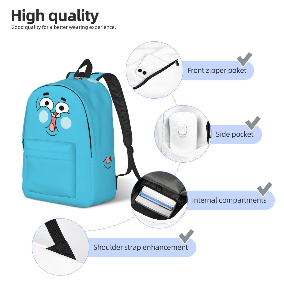 Рюкзак с принтом «Лизун» для ш – обзор и цена School Backpack Teen